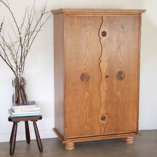 1940s French Wood Cabinet by Charles Dudouyt