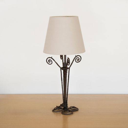 French Spiral Iron Table Lamp - ON HOLD