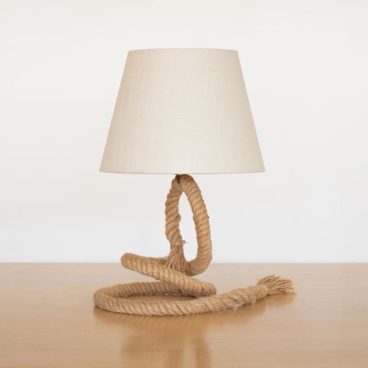 Rope Table Lamp by Audoux-Minet