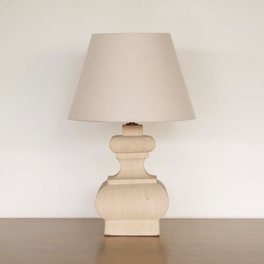 French Carved Limestone Table Lamp