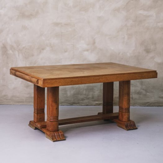 French Wood Table by Charles Dudouyt