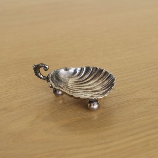 Petite French Silver Plate Shell Vide Poche