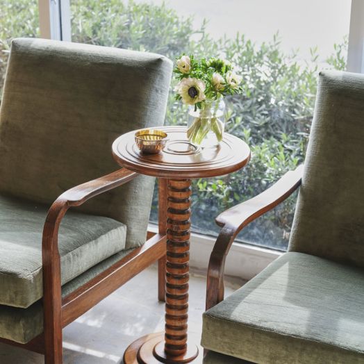 1940's French Wood Side Table