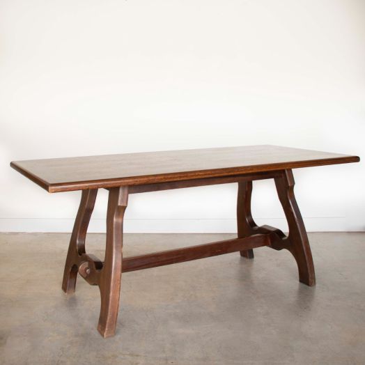 French Oak Dining Table by Guillerme & Chambron