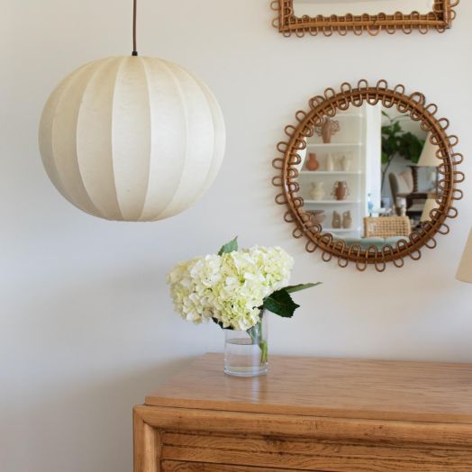 Italian Cocoon Globe Pendant Light