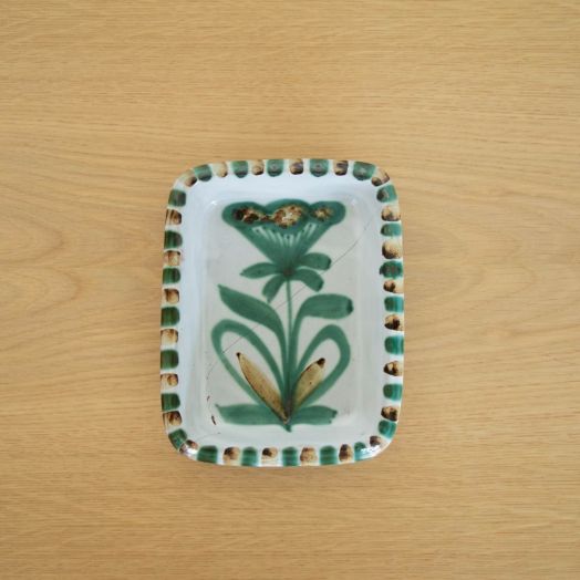 French Ceramic Flower Vide Poche by Robert Picault