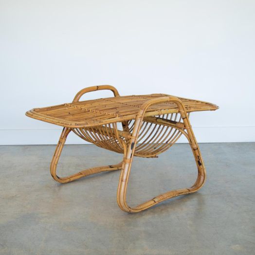 Italian Rattan Coffee Table